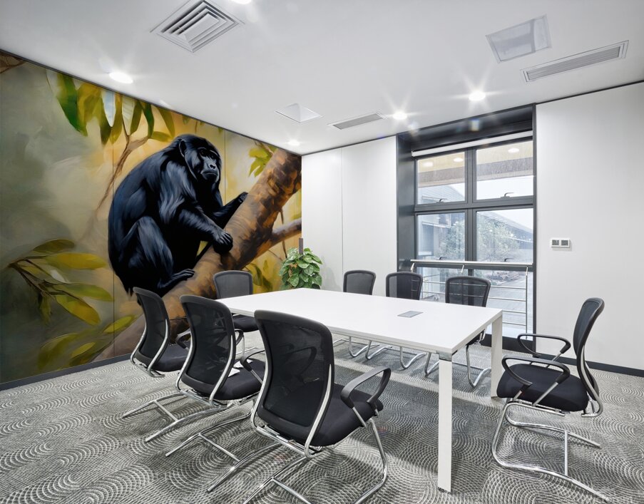 Black Howler monkey Wall Printing