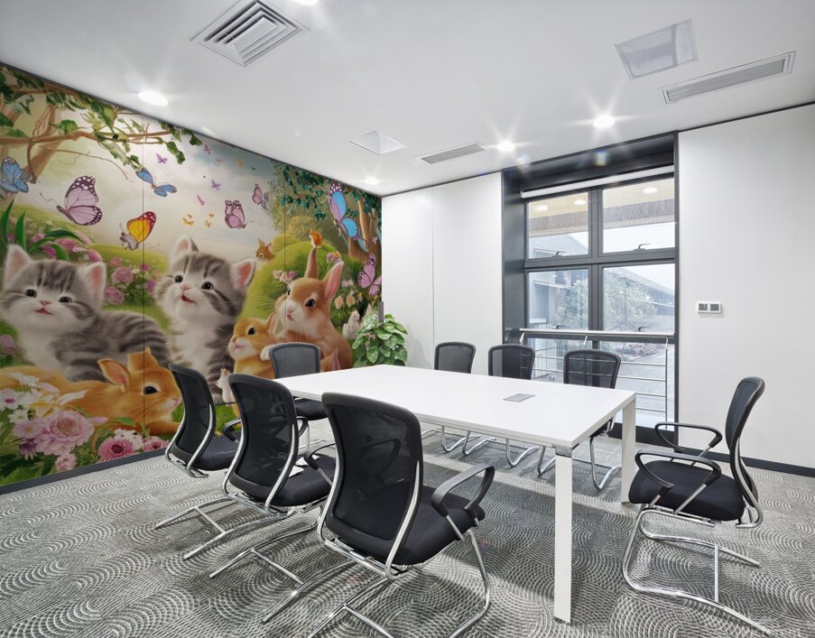 a breathtaking 3d illustration of a serene garden Wall Printing