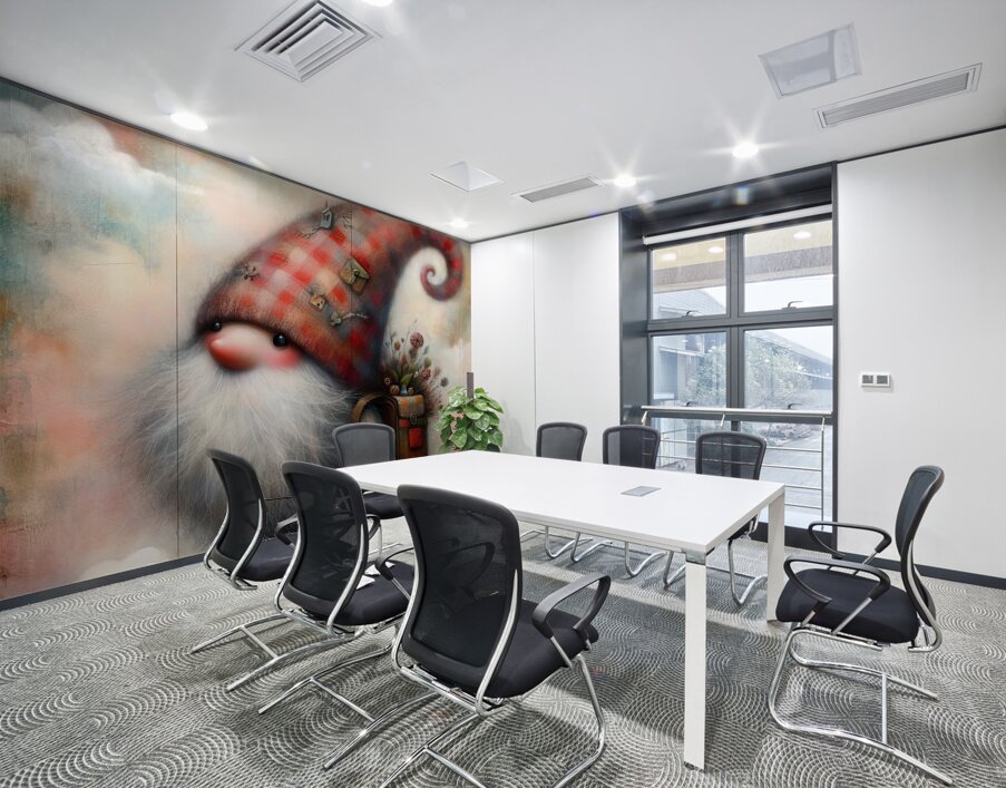 05 Mixed media painting of a whimsical nomeelf.jp Wall Printing