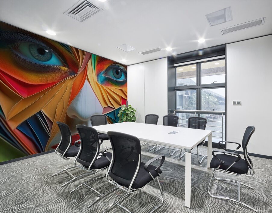 A womans face  8 Wall Printing