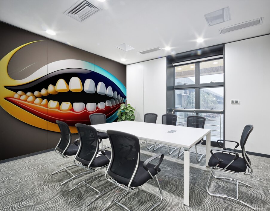 Teeth and man Wall Printing