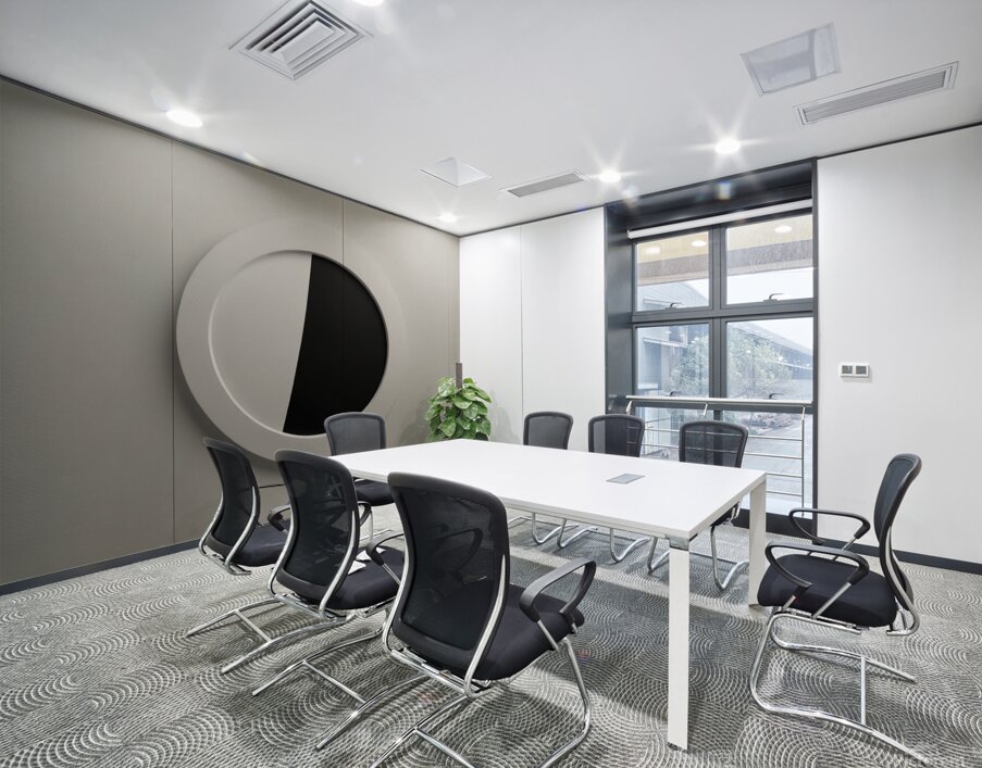 Abstract-Circle in Negative Space Wall Printing