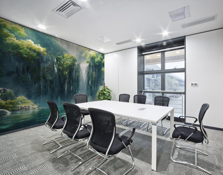 A breathtaking vista of a cascading waterfall f 1 Wall Printing