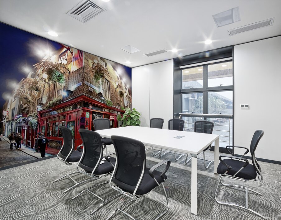 Temple Bar in Dublin On A Winter Night in Ireland Wall Printing