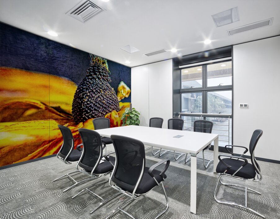 Golden Harvest: : Bee on Black Eyed Susan Flower Wall Printing