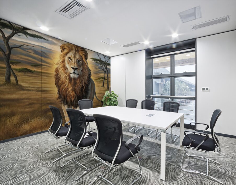 The greatness of the lion: a symbol of power and prestige Wall Printing