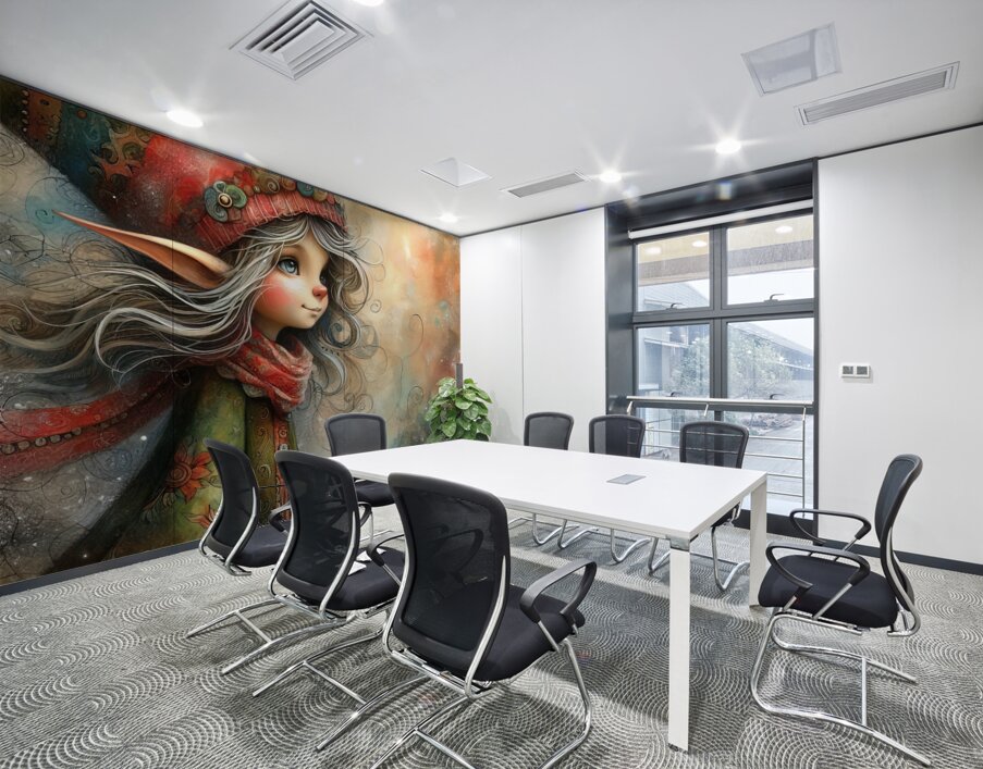 68 Mixed media painting of a caprices nomeelf Wall Printing