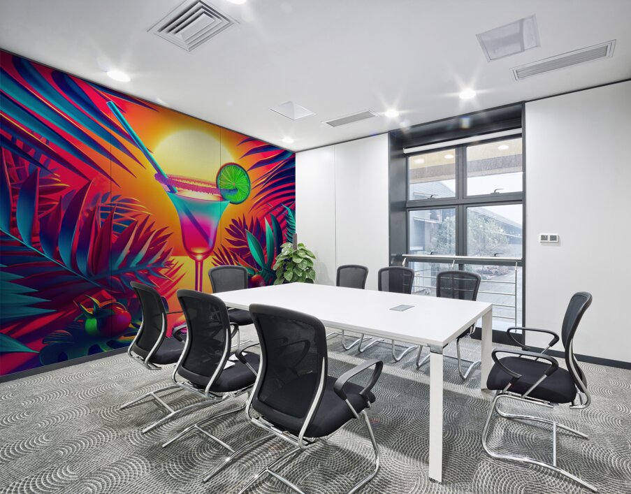 135 Creative food template. Daiquiri cocktail wit Wall Printing