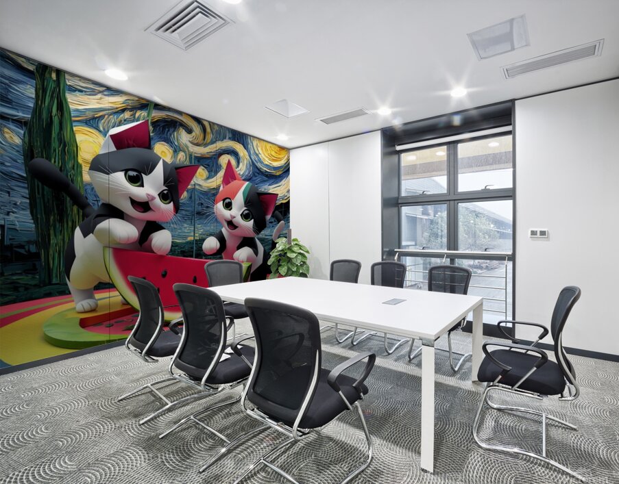 Watermelon Cats Wall Printing