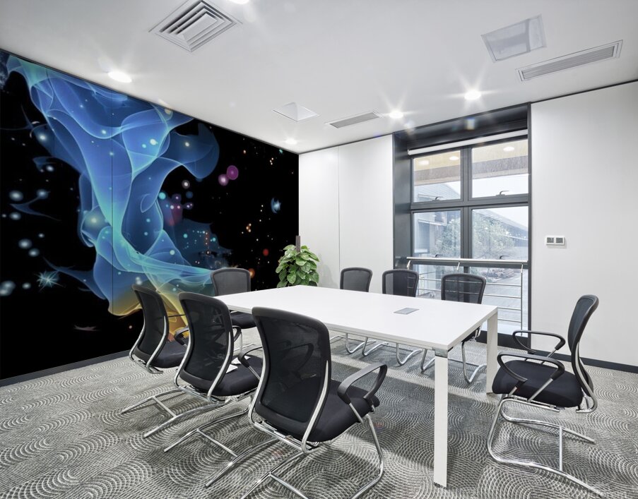 Cosmic Aurora: Dance of Colors in Space Wall Printing