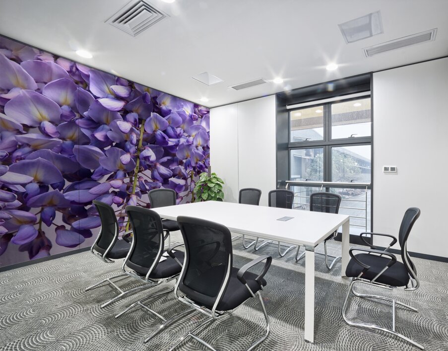 Purple Wisteria Flowers Wall Printing