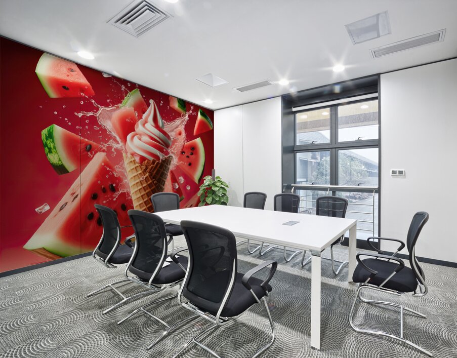 Strawberry ice cream chocolate vanilla various ic 1717277198.7794 Wall Printing