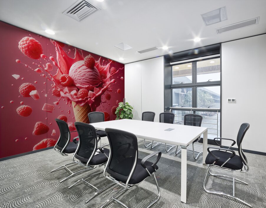 Strawberry ice cream chocolate vanilla various ic 1717277196.3454 Wall Printing