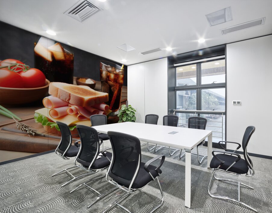 34 Sandwich bread tomato lettuce and yellow chees Wall Printing