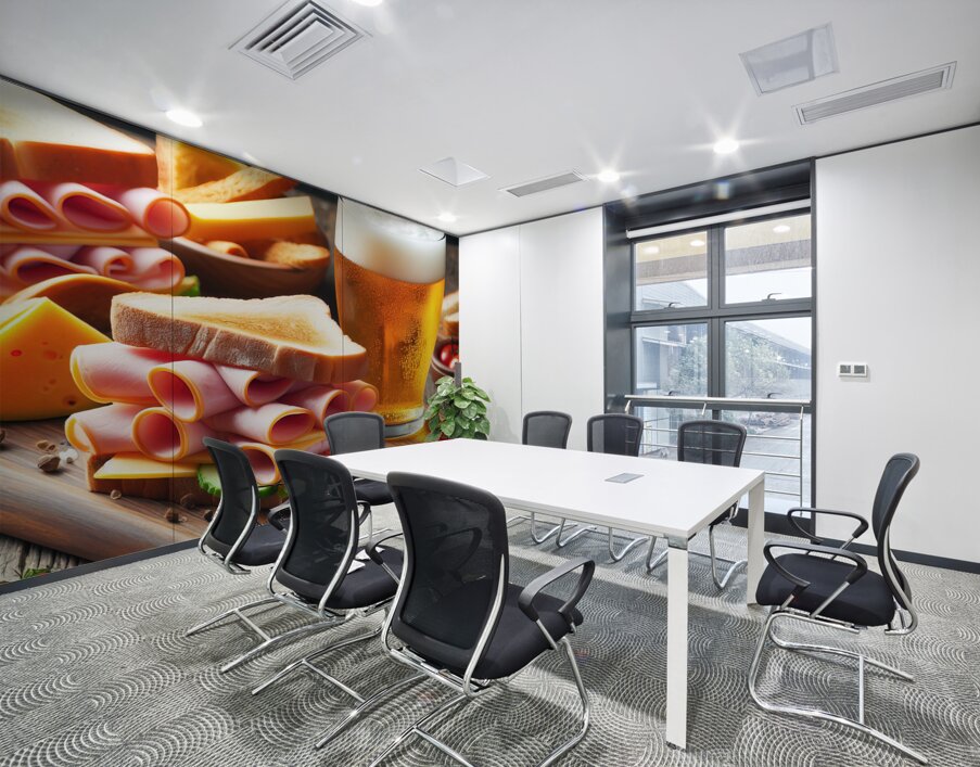 18 Sandwich bread tomato lettuce and yellow chees Wall Printing