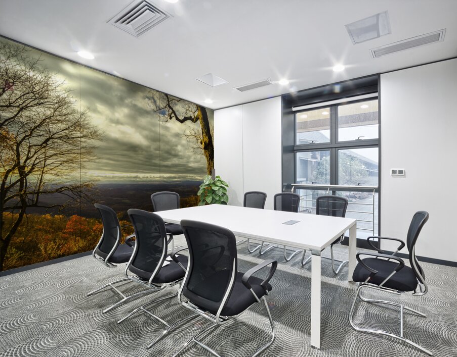 Blue Ridge Parkway Overlook Autumn Sunset Wall Printing