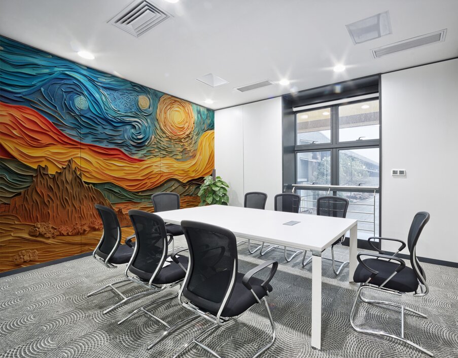 a mesmerizing landscape textured three dimensio d Wall Printing