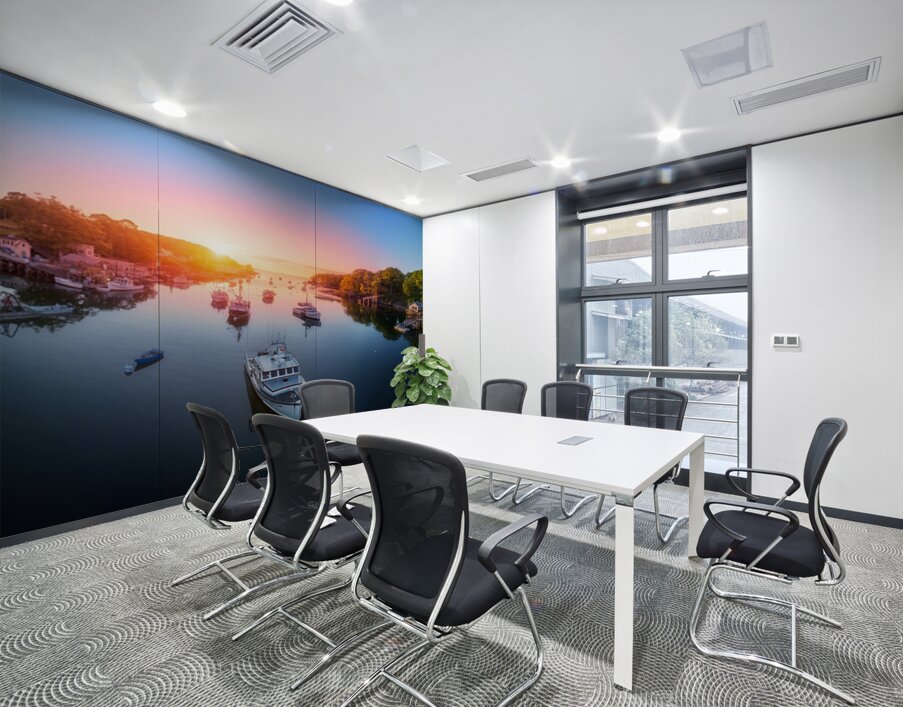 Sunrise Over New Harbor Wall Printing