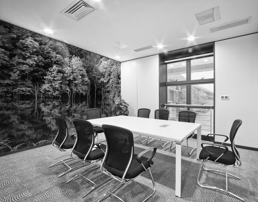 Green Abstract  1 Monochrome Wall Printing