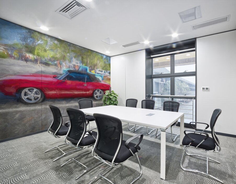 1969 Red Camaro Convertible X 11 Wall Printing