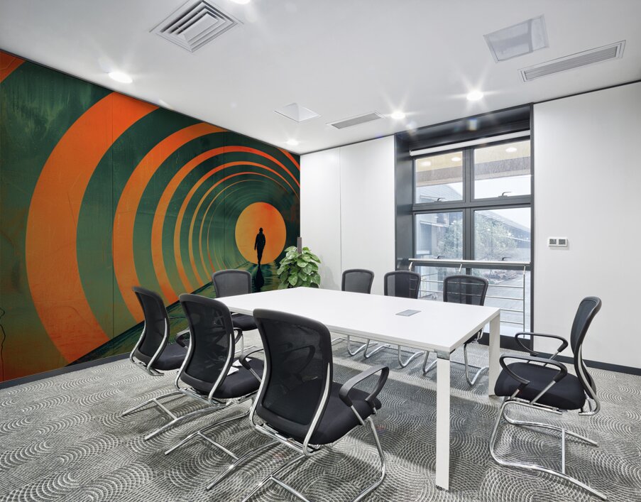 A minimal and weird design with a color scheme  9 1717455957.8697 Wall Printing