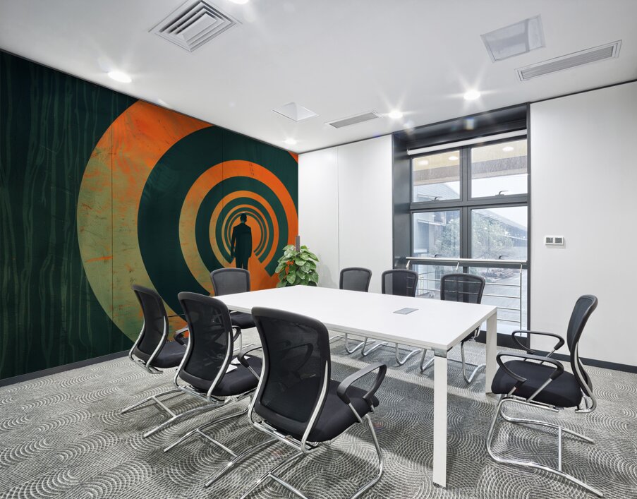 A minimal and weird design with a color scheme  7 Wall Printing