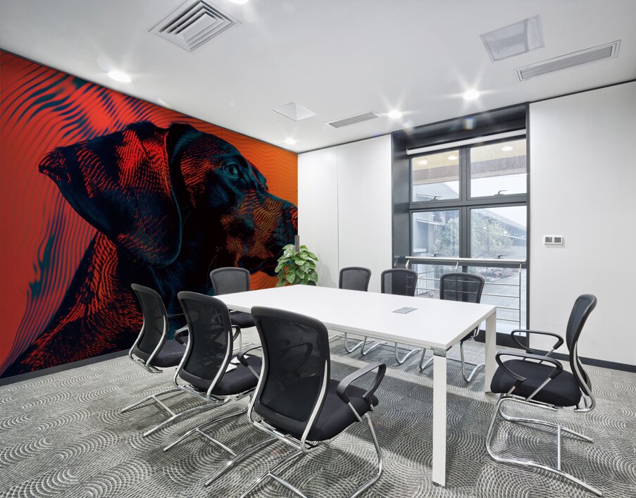 A minimal and weird design with a color scheme  e Wall Printing