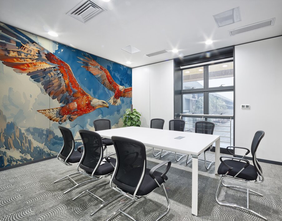 A stunning panorama of a pair of Philippine eag 6 Wall Printing