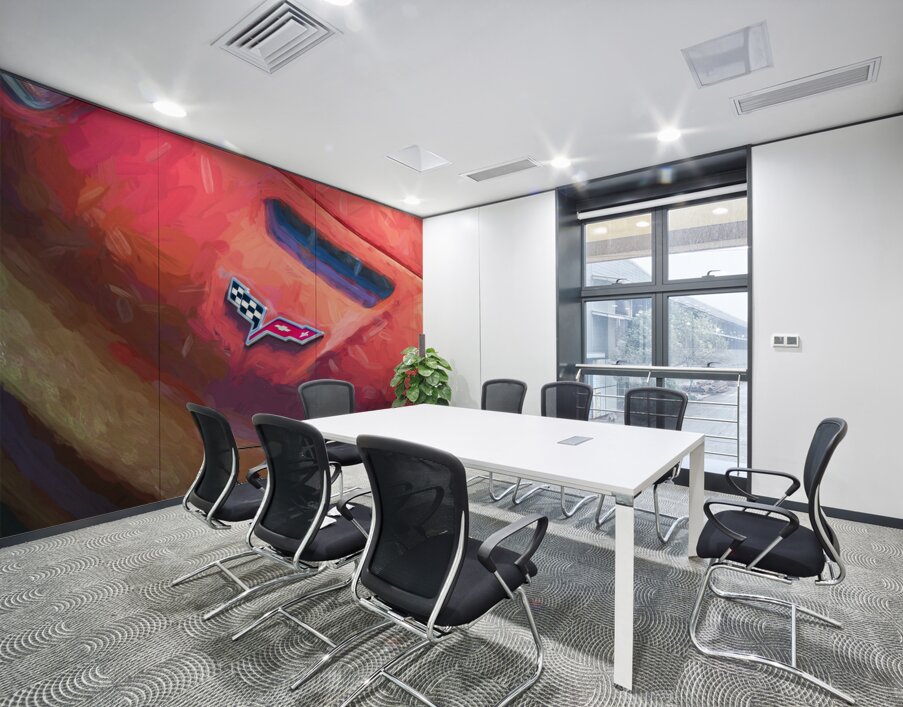 1986 Red C4 Chevrolet Corvette C4 X 6 Wall Printing