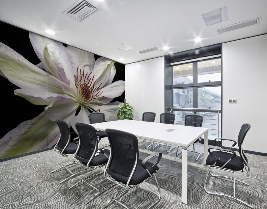 Hints Of Purple Clematis Wall Printing