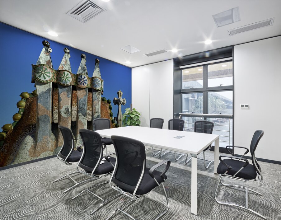 Barcelona. Catalonia. Spain. Casa Batllo is a renowned building located in the center of Barcelona and is one of Antoni Gaudi´s masterpieces Wall Printing