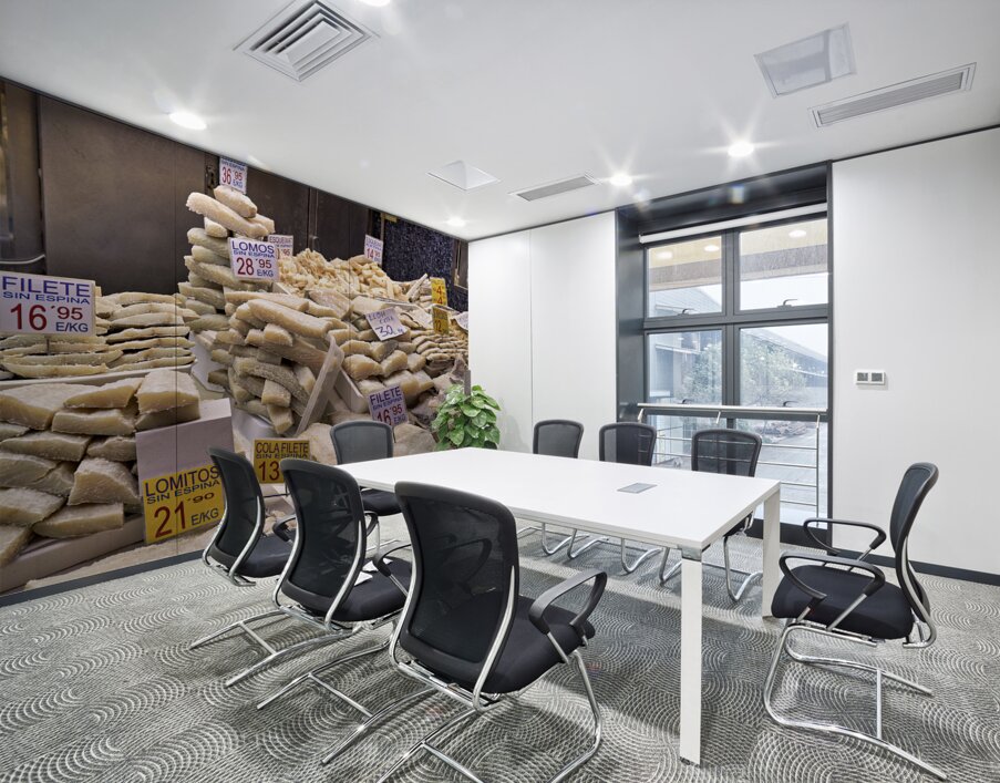 Barcelona. Catalonia. Spain. The Mercat de Sant Josep de la Boqueria. Fishmonger Wall Printing