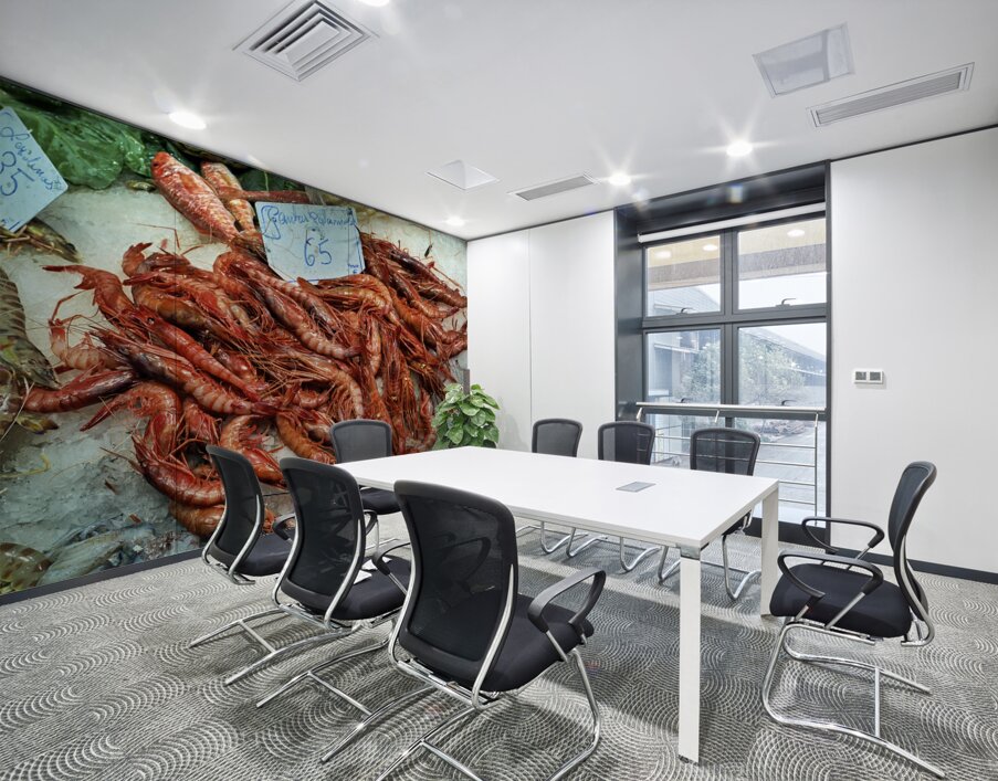 Barcelona. Catalonia. Spain. The Mercat de Sant Josep de la Boqueria. Fishmonger Wall Printing