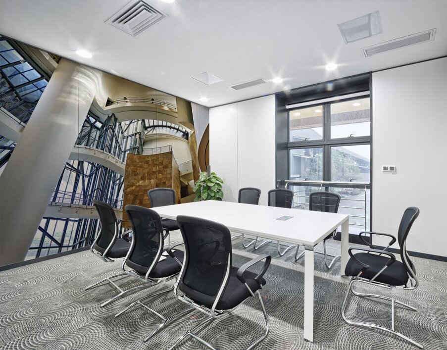 Bilbao Biscay Spain. The interiors of the Guggenheim Museum Wall Printing