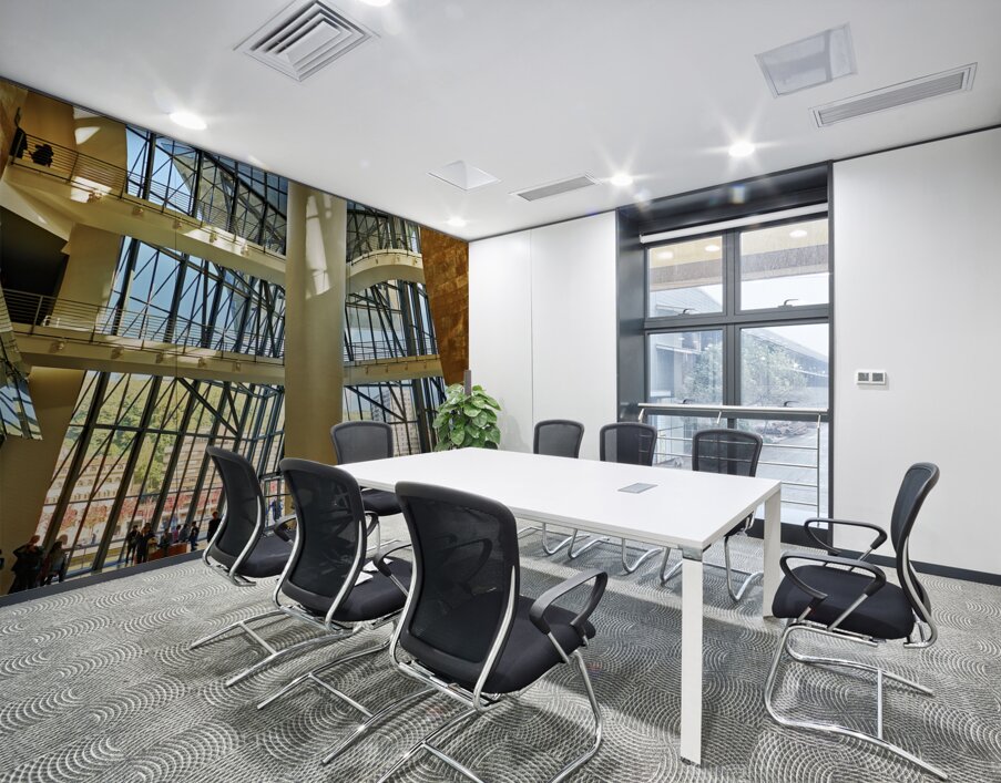 Bilbao Biscay Spain. The interiors of the Guggenheim Museum Wall Printing