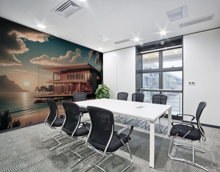 A Mid Century Modern Beachfront Haven Wall Printing