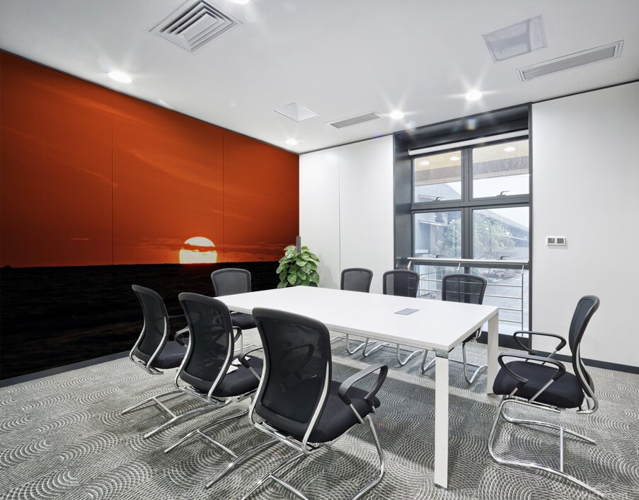 Sunset Behind the Clouds Wall Printing