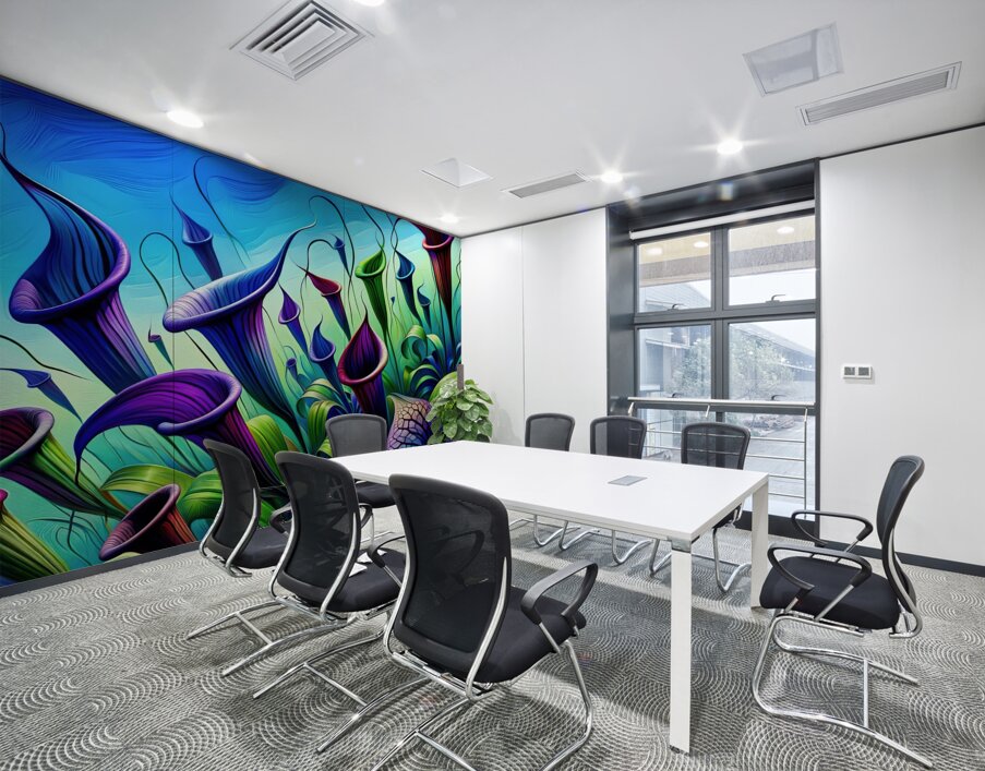 ai artist debra amerson abstract pitcher plant ar Wall Printing