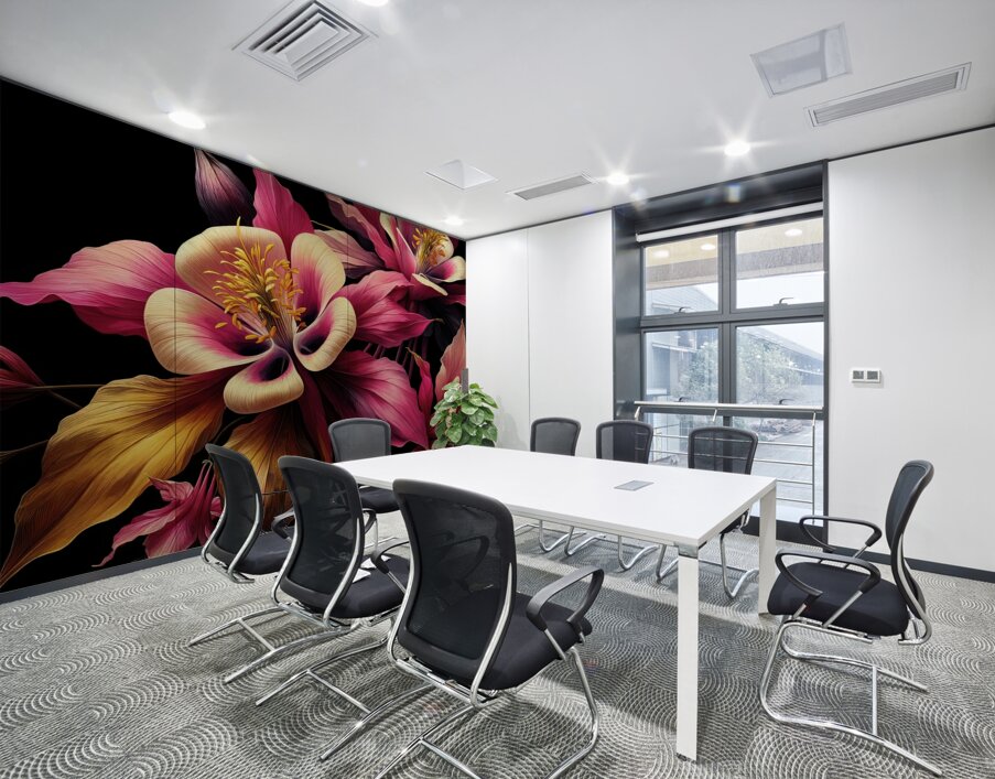 ai artist debra amerson plant artistry big pink g Wall Printing