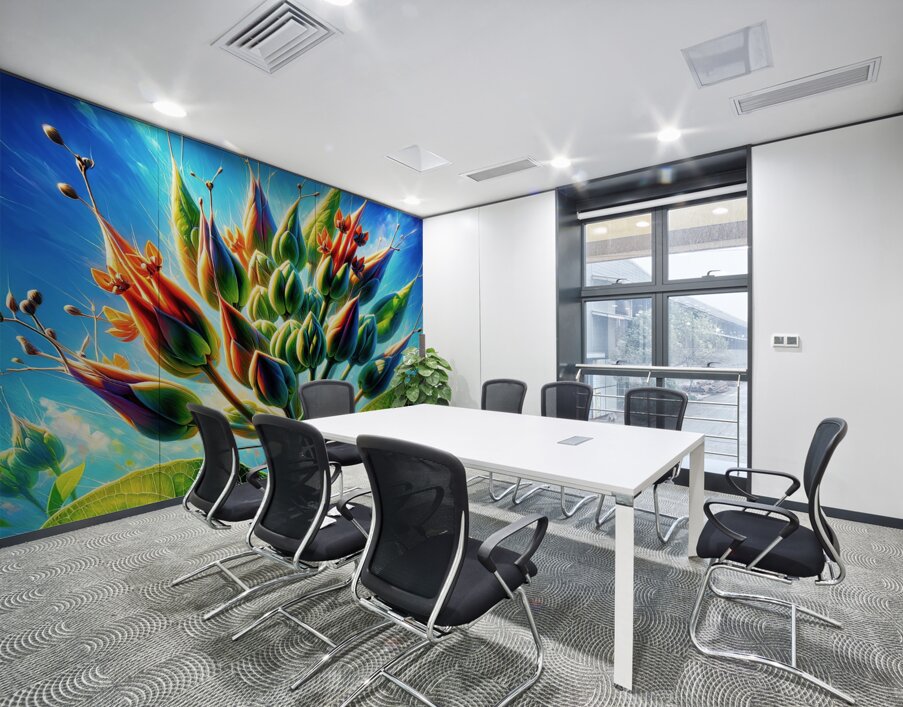 ai artist debra amerson plant artistry flower bud Wall Printing