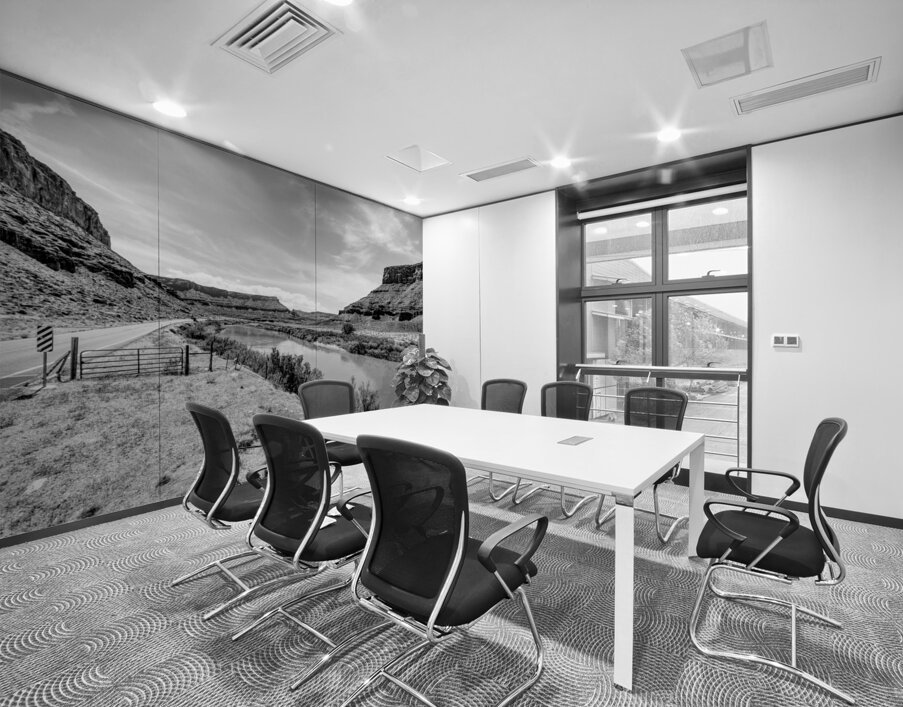 Utah Highway 128 Colorado River Roadside Grayscale Wall Printing