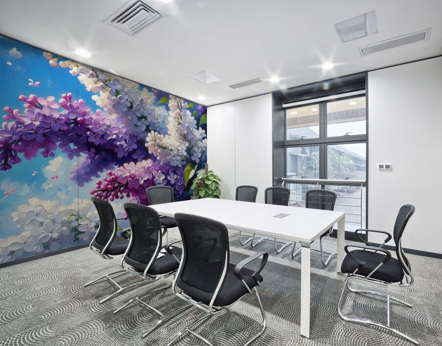 ai artist debra amerson plant artistry purple lil Wall Printing