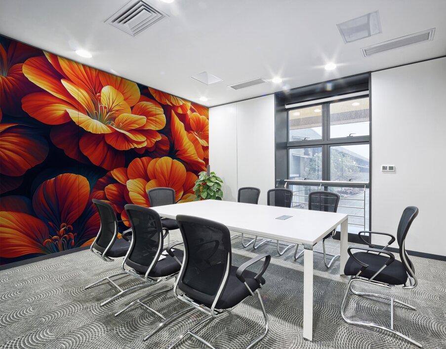 ai artist debra amerson plant artistry orange nas Wall Printing