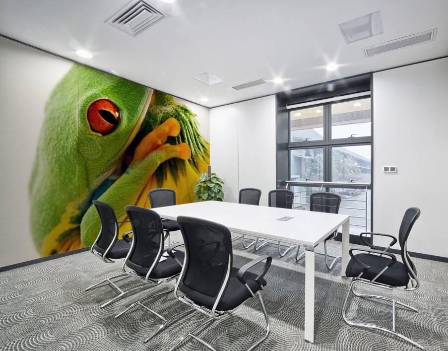 Frog On A Petal Wall Printing