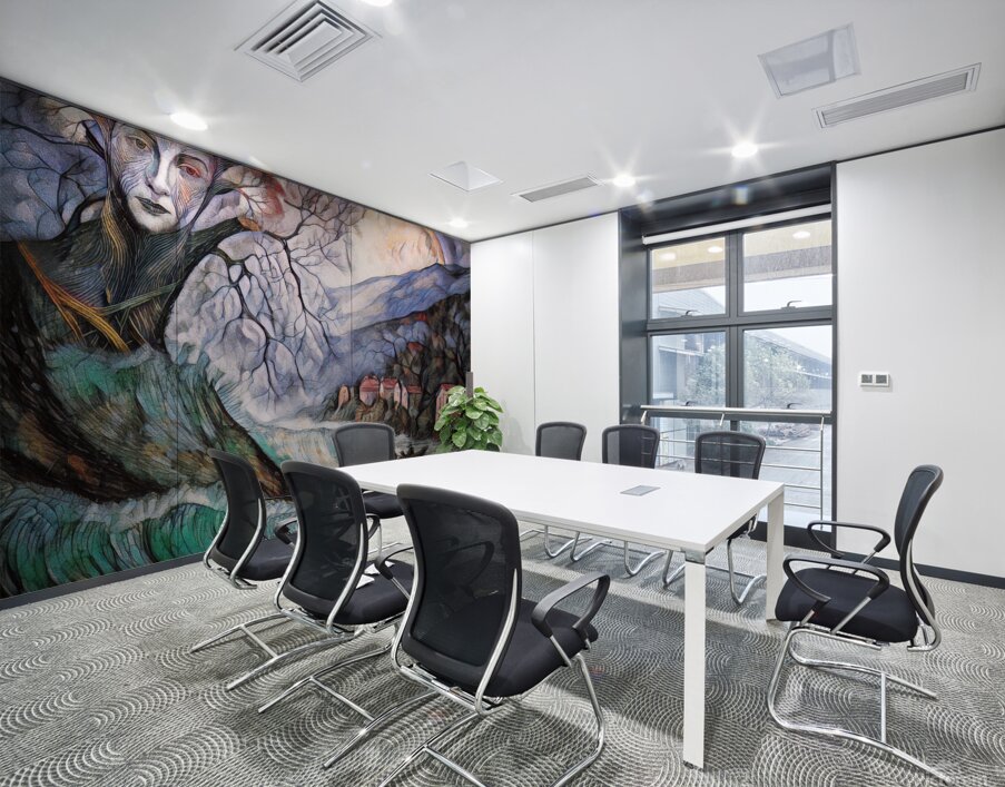 0880 Magic Village Down By The Sea Wall Printing