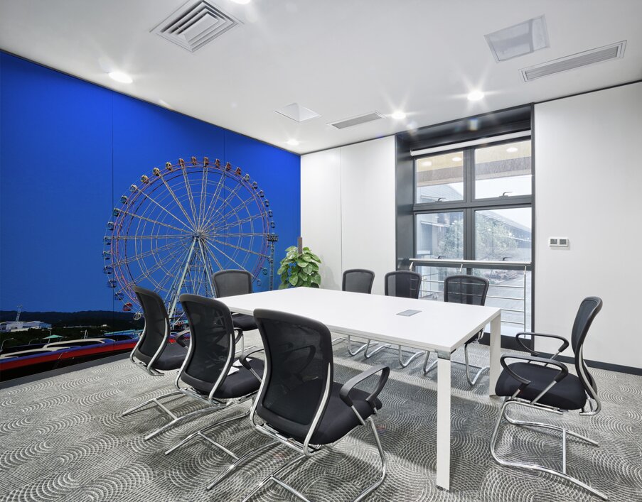 Japan-AB - Amusement Park and Car Park 3 Wall Printing