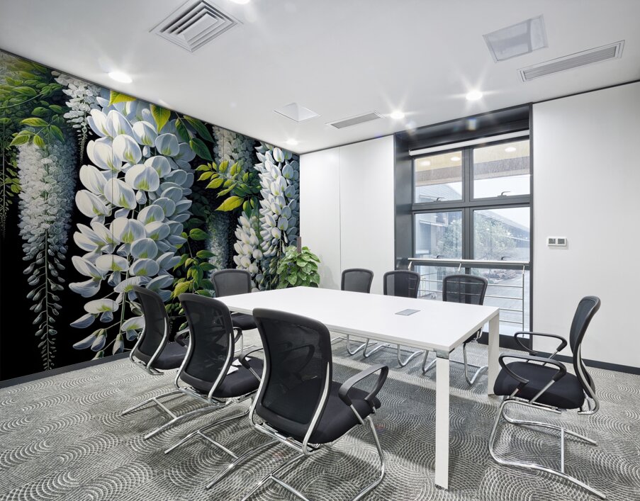 ai artist debra amerson plant artistry white wist Wall Printing