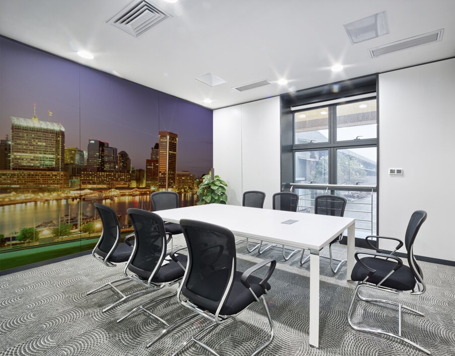 City skyline at night Baltimore Maryland USA 27378 Wall Printing