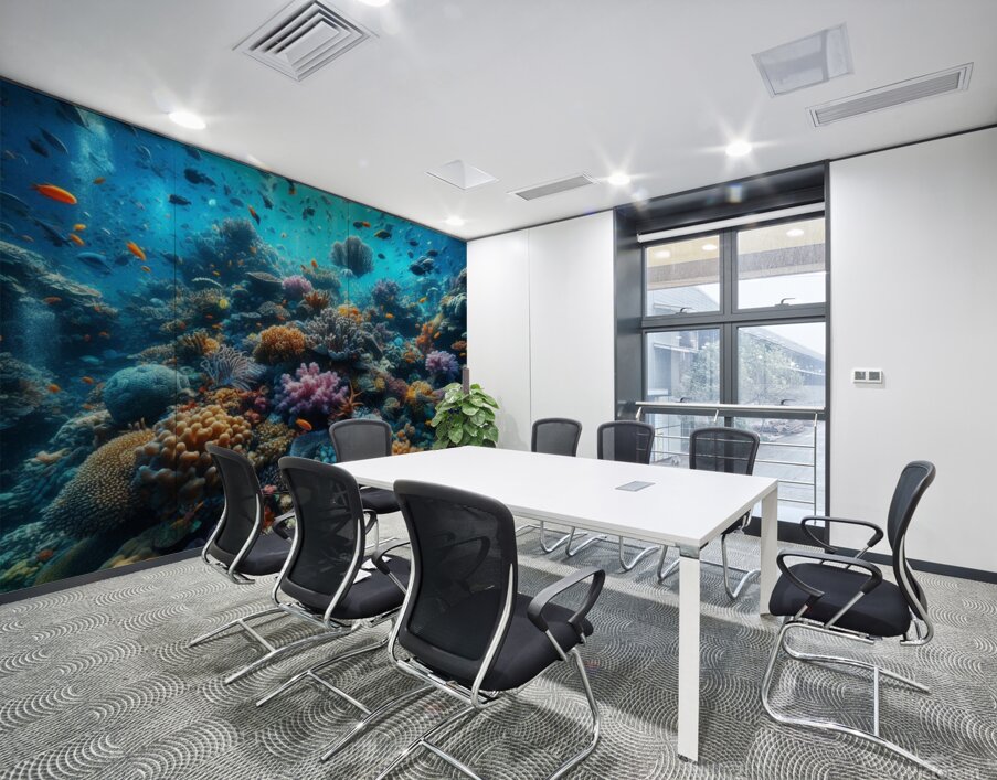 Vibrant Coral Reef Wall Printing