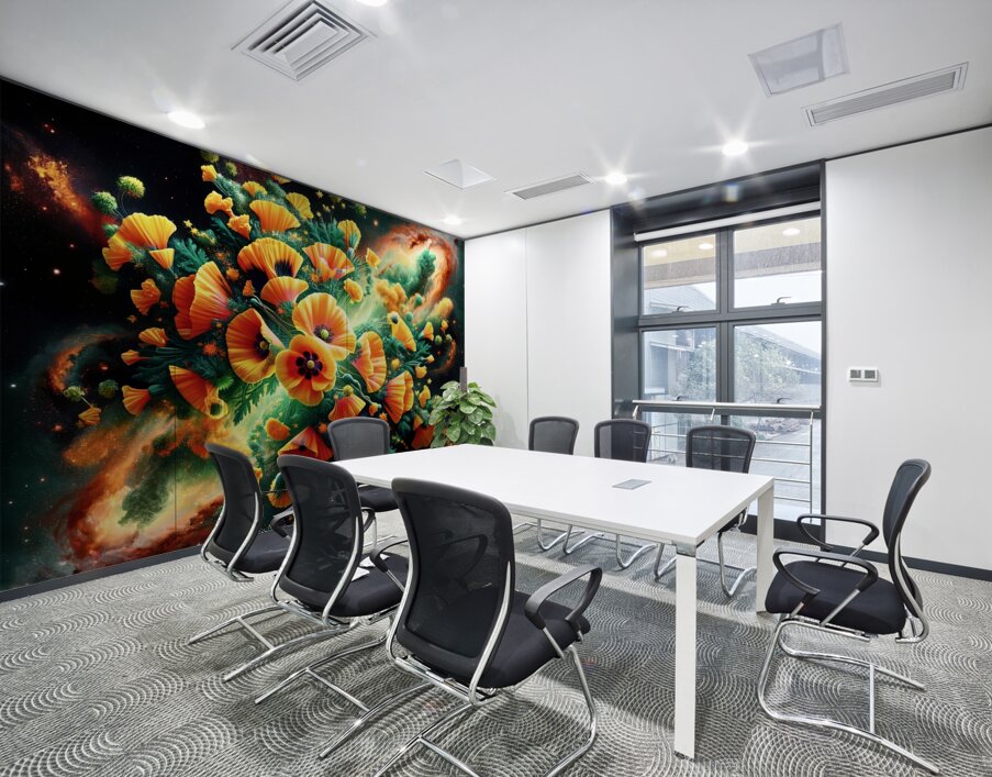 ai artist debra amerson plant artistrypoppy nebul Wall Printing